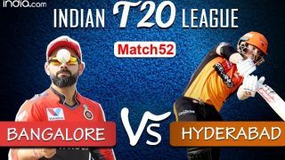 IPL 2020 LIVE RCB vs SRH 2020 Scorecard, IPL Today's Match Live Cricket Score And Updates Online Match 52: Bangalore Eye Win Over Confident Hyderabad to Secure Playoff Berth